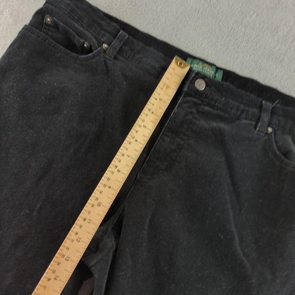 Vintage Lauren Ralph Corduroy Pants Womens 20W 40x29 Black Classic Straight - Picture 9 of 14